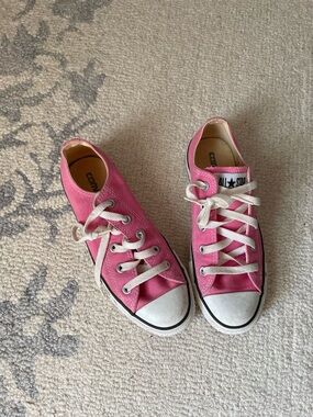Converse Pink Low Top Canvas Sneakers